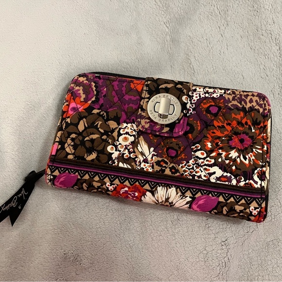 Vera Bradley Rosewood Pattern Twist or Turn Lock Wallet Or Clutch Designer EUC - Picture 1 of 1